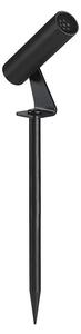 V-TAC DC24V 2W LED alumínium leszúrható lámpa, fekete henger házzal, meleg fehér - SKU 24006