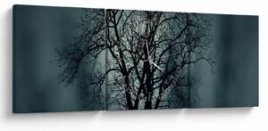 Kép egy fáról napfogyatkozáskor (órával) (90x30 cm)
