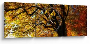 Az őszi kép (órával) (90x30 cm)