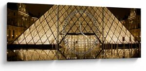 Louvre képe (órával) (90x30 cm)