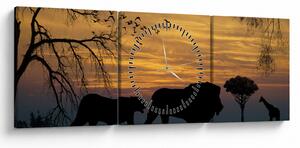 Safari képe (órával) (90x30 cm)