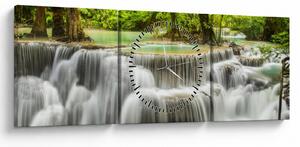 Vízesések képe (órával) (90x30 cm)