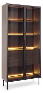 LIMU 91 2D2S magas vitrin - dunin tölgy / fekete