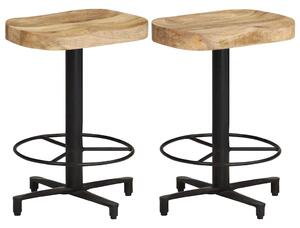 2 db tömör mangófa bárszék 52 cm