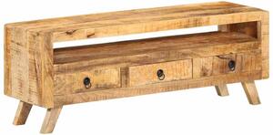 Tömör mangófa TV-szekrény 110 x 30 x 40 cm