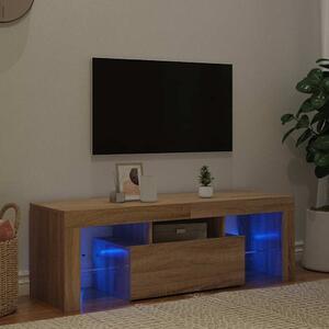 Sonoma tölgy színű TV-szekrény LED-lámpákkal 120 x 35 x 40 cm
