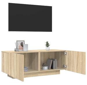 Sonoma tölgyszínű szerelt fa TV-szekrény 100 x 35 x 40 cm