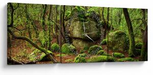 Egy varázslatos erdő képe (órával) (90x30 cm)