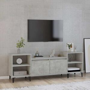 Betonszürke szerelt fa TV-szekrény 160x35x55 cm
