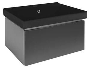 Fürdőszobaszekrény mosdóval SAT Feel 60x30x46 cm antracit színben matt SATFEEL60ANTU1MB