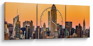 New York képe (órával) (90x30 cm)