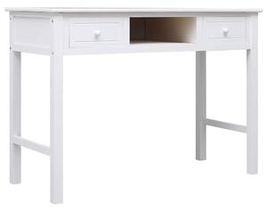 Fehér tömör császárfa íróasztal 108 x 45 x 76 cm