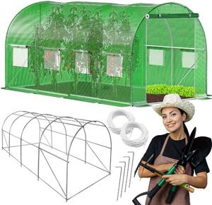 Springos kerti Fóliasátor 4,5x2x2m 140g/m², UV4 szűrővel - Zöld