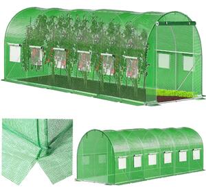 Springos kerti Fóliasátor 6x3x2m 140g/m², UV szűrővel - Zöld