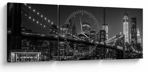 A New York-i Brooklyn-híd képe (órával) (90x30 cm)