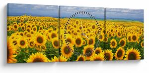 A napraforgó mező képe (órával) (90x30 cm)
