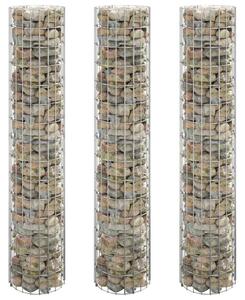 3 db kör alakú horganyzott acél gabion magaságyás Ø30 x 150 cm