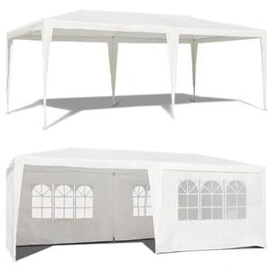 MultiGarden XL kerti pavilon party sátor 3x6m, 6 fal - Fehér