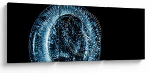 Egy jég csepp képe (órával) (90x30 cm)