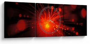 Egy szikrázó absztrakció képe (órával) (90x30 cm)