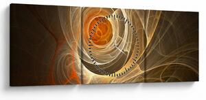 Absztrakciós kép (órával) (90x30 cm)