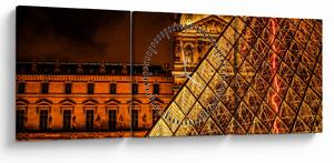 A párizsi Louvre képe (órával) (90x30 cm)