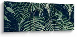A páfrány levelek képe (órával) (90x30 cm)
