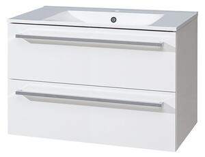 Mereo Mereo, Bino, fürdőszoba szekrény kerámia mosdóval 81 cm, fehér, MER-CN661