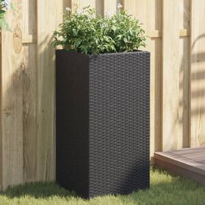 VidaXL fekete polyrattan kerti ültetőláda 40x40x80 cm