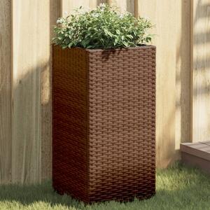 VidaXL barna polyrattan kerti ültetőláda 30x30x60 cm