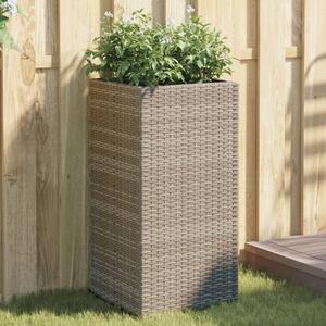 VidaXL szürke polyrattan kerti ültetőláda 40x40x80 cm