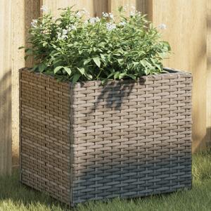 VidaXL szürke polyrattan kerti ültetőláda 36x30x32 cm