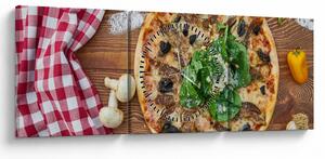 Pizza képe (órával) (90x30 cm)