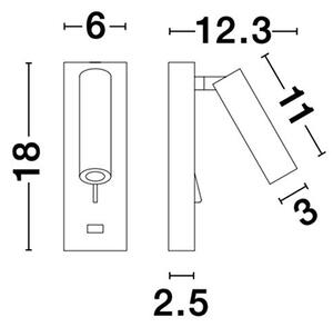Fuse LED fali spotlámpa