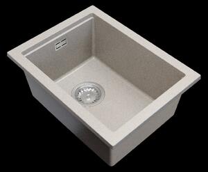 Gamma Decor 3850, 1 rekeszes gránit mosogató 380x500x207 mm, bézs, GMA-ZLE000157