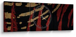 Absztrakciós kép (órával) (90x30 cm)