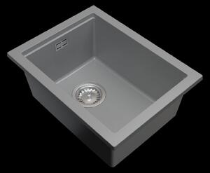 Gamma Decor 3850, 1 rekeszes gránit mosogató 380x500x207 mm, szürke, GMA-ZLE000163