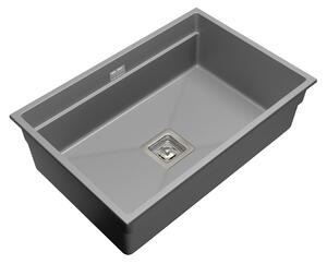 Gamma Decor 7050, 1 rekeszes gránit mosogató 700x470x220 mm, szürke, GMA-ZLE000103