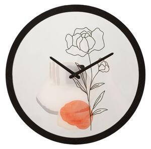 Falióra, rózsa mintával, fekete fehér - ROSE