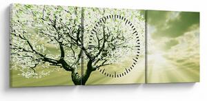 Fa képe a réten (órával) (90x30 cm)