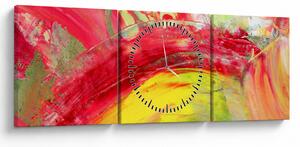 Absztrakció kép - festmény (órával) (90x30 cm)