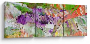 Absztrakció kép - festmény (órával) (90x30 cm)
