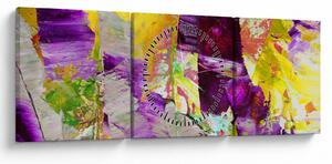 Absztrakció kép - festmény (órával) (90x30 cm)