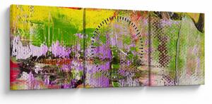 Absztrakció kép - festmény (órával) (90x30 cm)