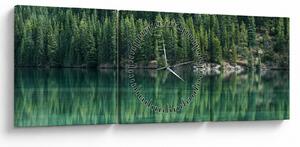 Kép - Tűlevelű a tónál (órával) (90x30 cm)
