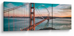 Kép - Golden Gate, San Francisco (órával) (90x30 cm)