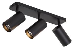 Modern mennyezeti lámpa fekete 3-lámpás GU10 70mm - Jeana Luxe