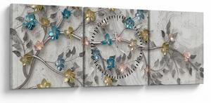 Kép - Az ágon - absztrakt (órával) (90x30 cm)