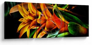 Narancssárga csokor képe (órával) (90x30 cm)