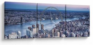 New York képe (órával) (90x30 cm)